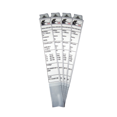 Quatro embalagens de eletrodos de soldadura Ideal Solda 2,5 x 350mm 1KG