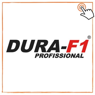 Logótipo DURAF1 PROFISSIONAL em preto e vermelho sobre fundo branco