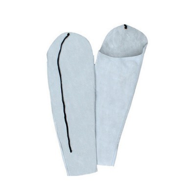 Luvas protectoras de couro brancas com cordão preto