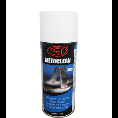 Spray Metaclean 300 detergente para metais embalagem azul e preta.