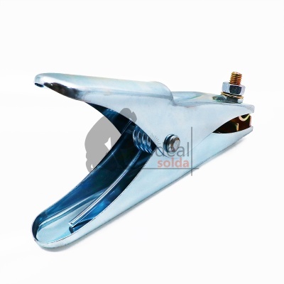 Alicate metálico cromado com mola e parafuso dourado