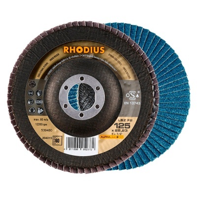 Disco abrasivo RHODIUS LSZ F2 125 mm azul