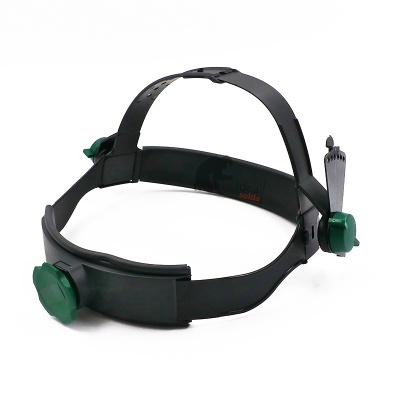 Arco ajustável para capacete de proteção com botões verdes