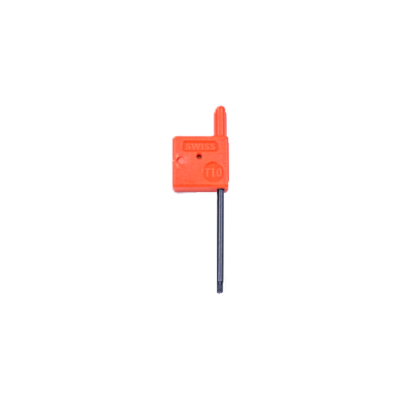 Chave Torx T10 com pega vermelha e haste metálica