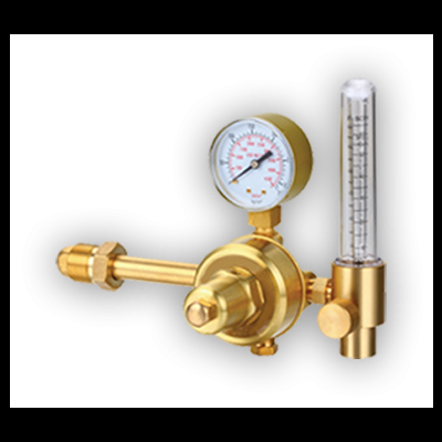 Regulador de pressão em latão com manómetro e medidor vertical