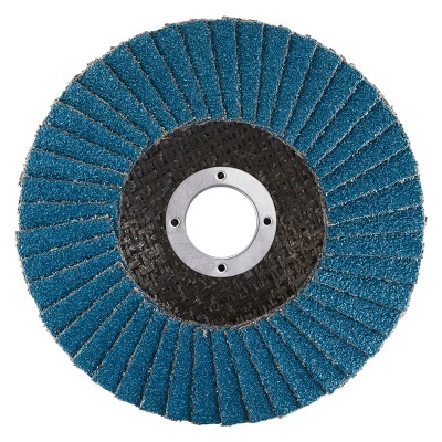 Disco abrasivo de lixa azul com centro preto circular