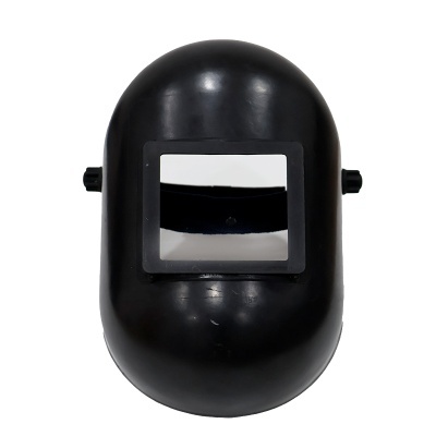 Máscara de soldadura preta com janela quadrada transparente