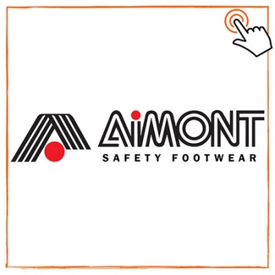 Logotipo AIMONT Safety Footwear em fundo branco