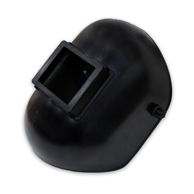 Máscara de soldadura preta com visor quadrado