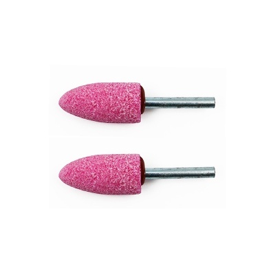 Acessórios de esmeril abrasivo rosa com haste metálica
