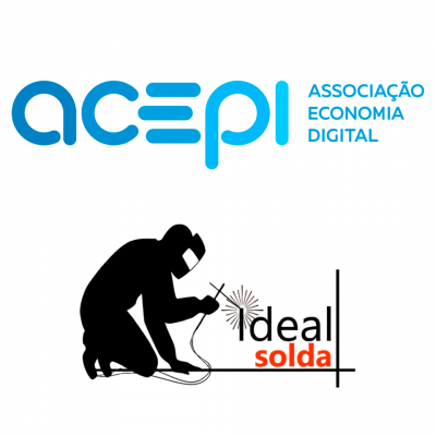 Logotipos ACEPI e ideal solda com silhouette a soldar