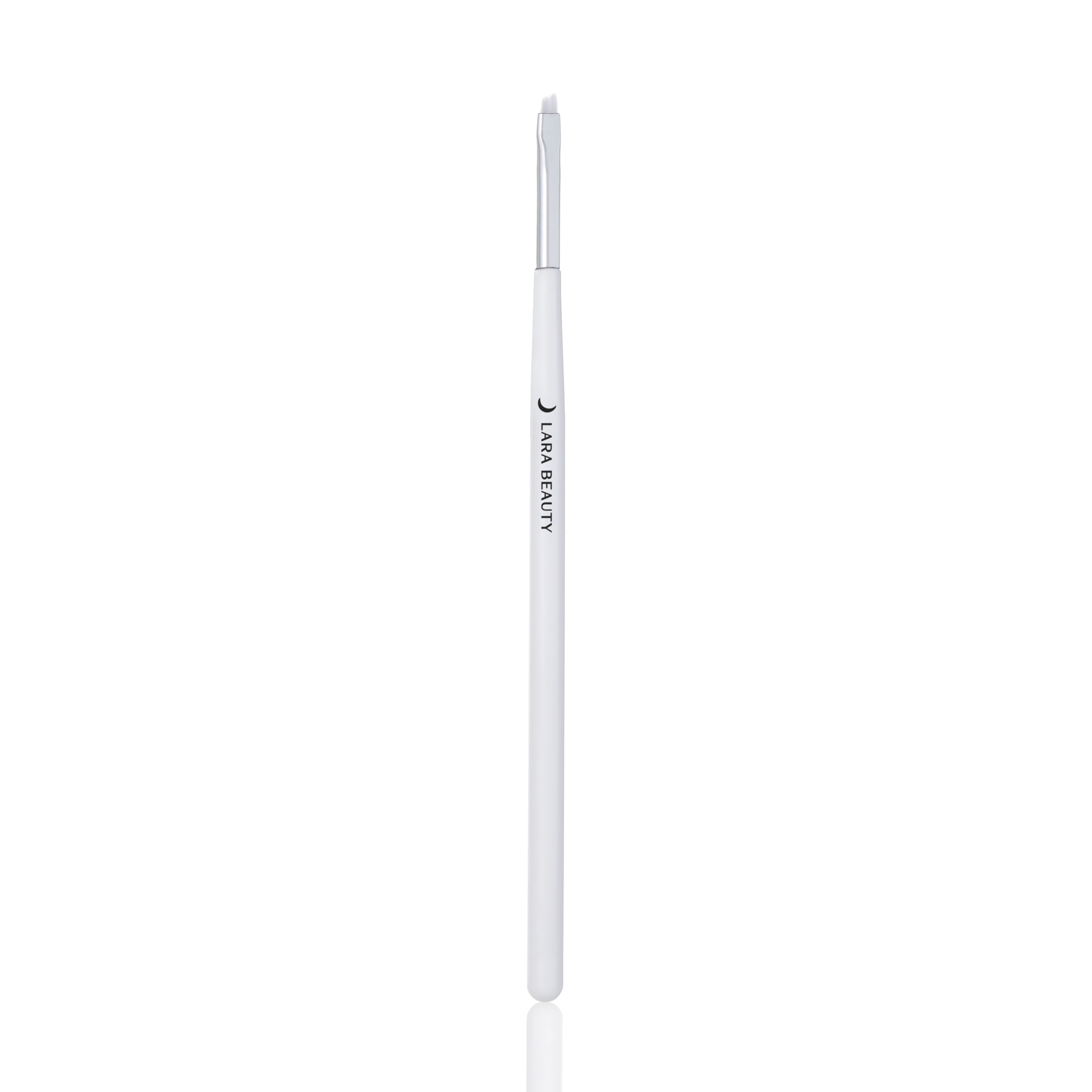 Pincel Chanfrado Lara Beauty Pincel de maquilhagem branco com ponta fina e escova branca