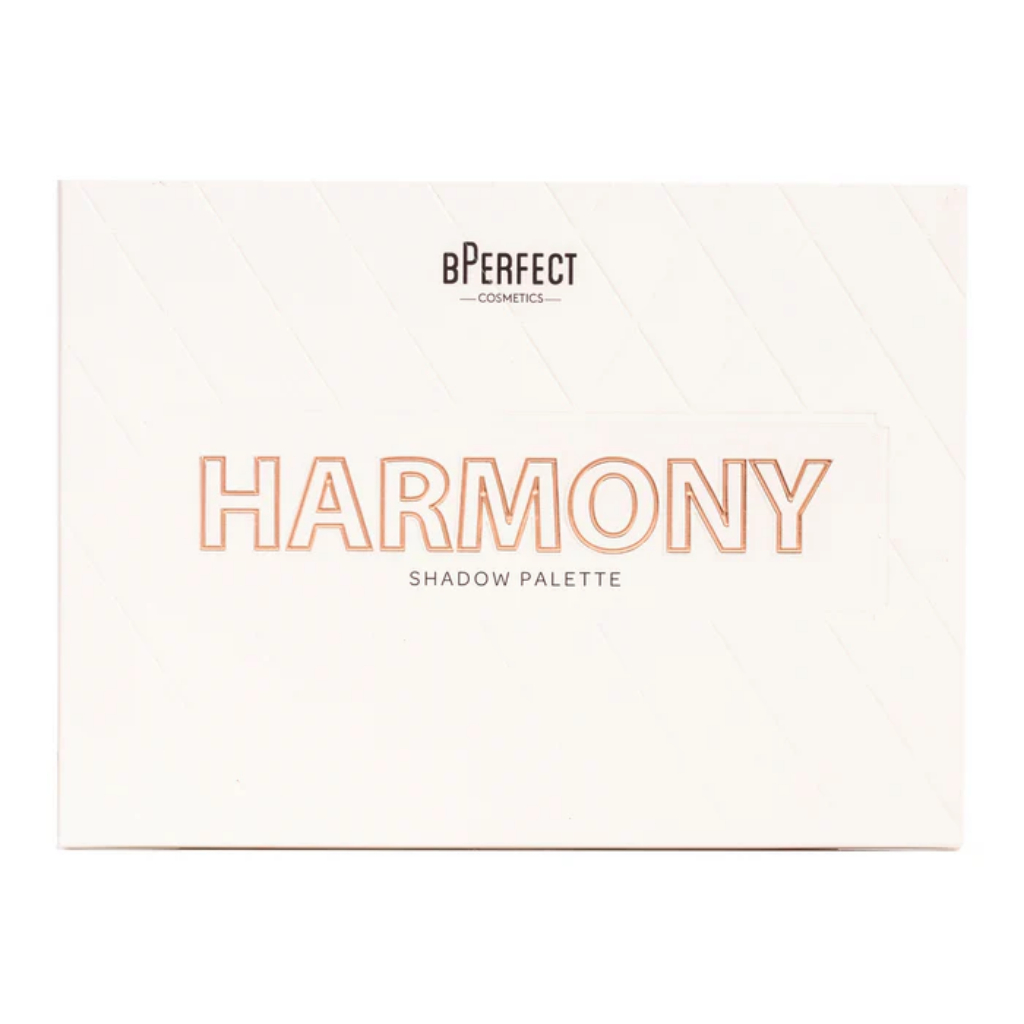 Paleta de Sombras Harmony BPerfect Palete de sombras bPerfect Harmony branca com texto e logotipo