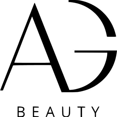 Logótipo AG BEAUTY em preto e branco