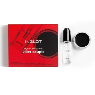Conjunto de maquilhagem para olhos Inglot Killer Couple com frasco e recipiente preto