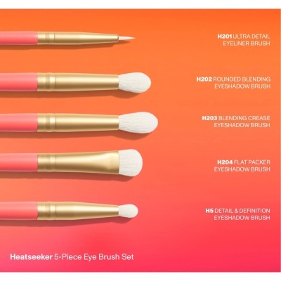 Conjunto de 5 pincéis para olhos Heatseeker com texto descritivo