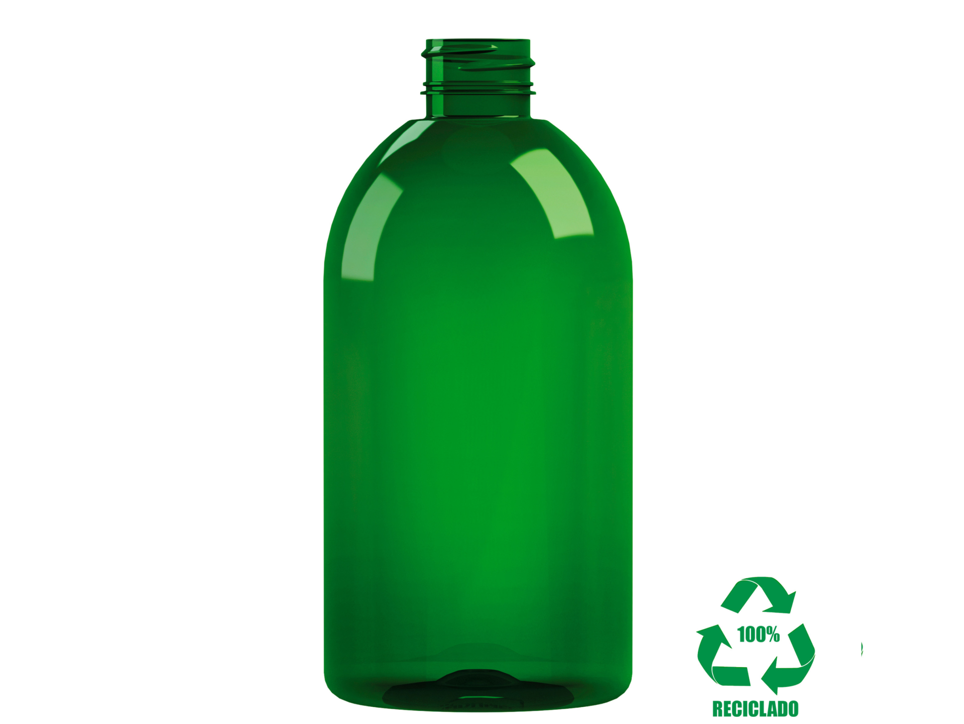 Frasco rPET(100%) 500ml M1 cilíndrico INV 28/410 Frasco rPET(100%) 500ml M1 cilíndrico INV 28/410