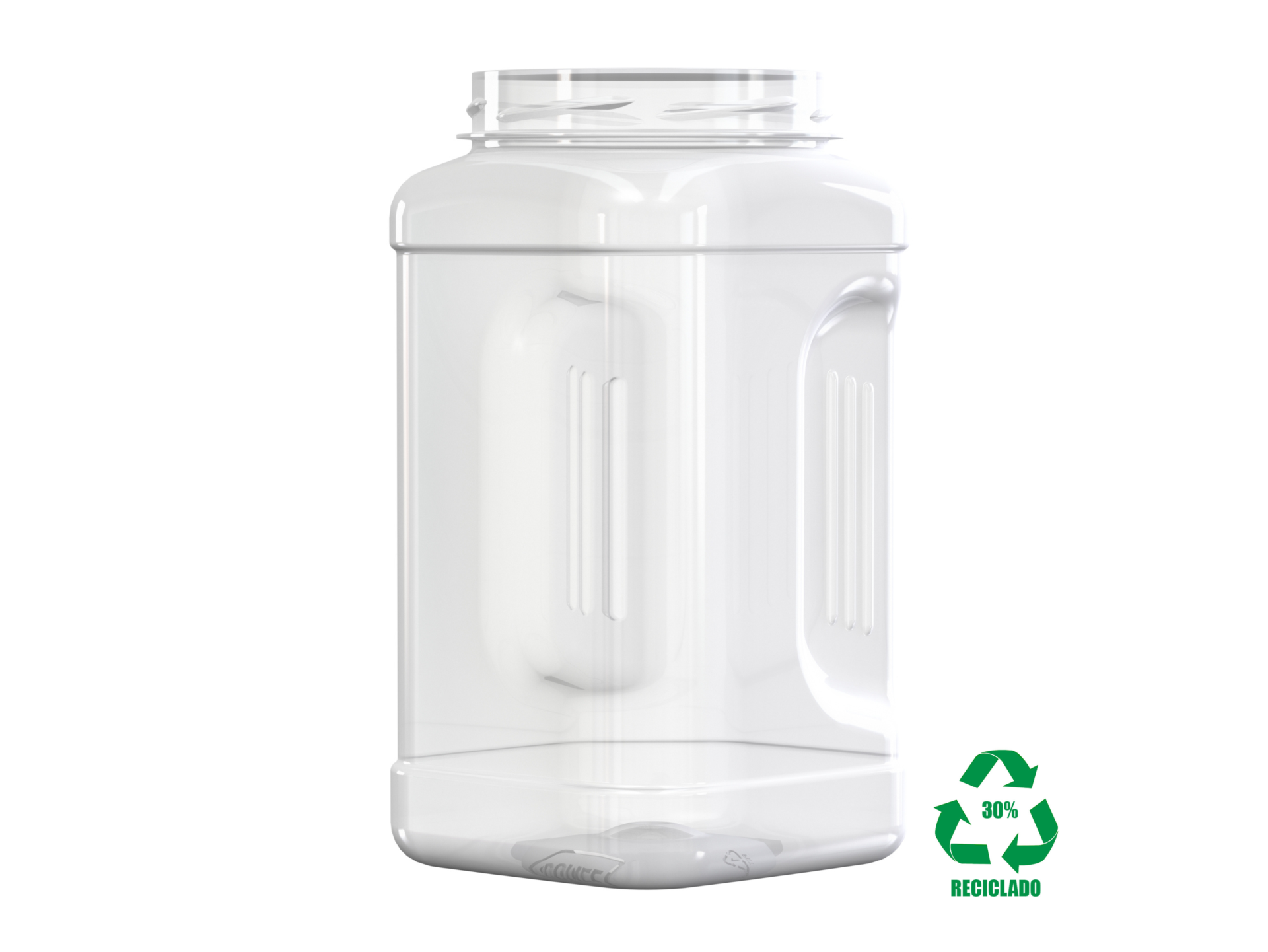 Frasco rPET(30%) 1500ml M4 quadrado c/pega B/L 89 Frasco rPET(30%) 1500ml M4 quadrado c/pega B/L 89