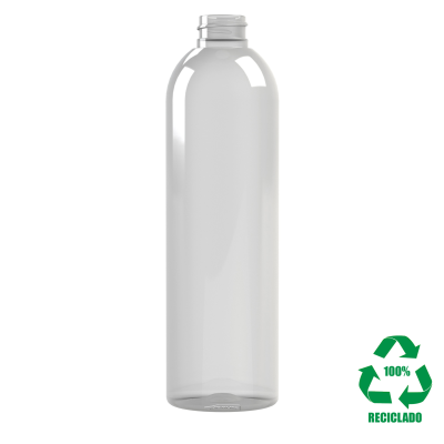 Frasco rPET(100%) 500ml M2 cilíndrico 28/410
