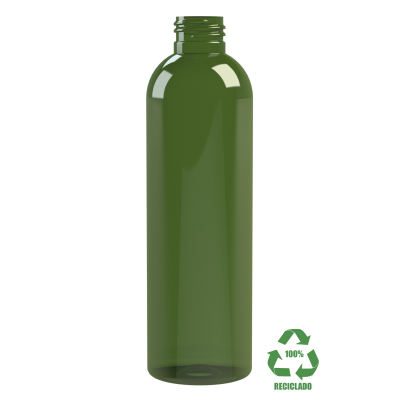 Frasco rPET(100%) 250ml M2 cilíndrico 24/410