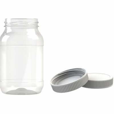 Conjunto 212 Unidades Frasco PET 360ml M1 cilíndrico B/L 58 + Tampa c/ vedante