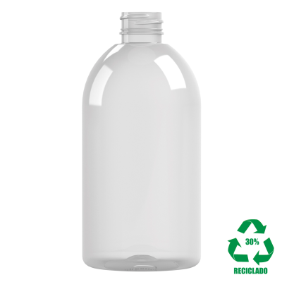 Frasco rPET(30%) 500ml M1 cilíndrico INV 28/410