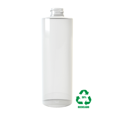 Frasco rPET(30%) 500ml M4 cilíndrico 28/410