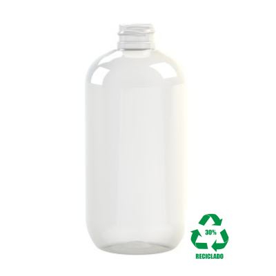 Frasco rPET(30%) 500ml M5 cilíndrico 28/410