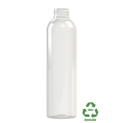 Frasco rPET(100%) 200ml M2 cilíndrico 24/410