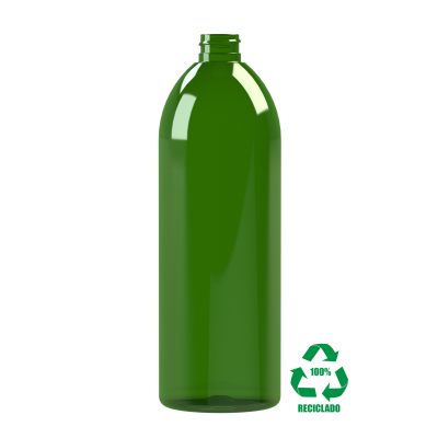 Frasco rPET(100%) 1000ml M1 cilíndrico 28/410 35gr
