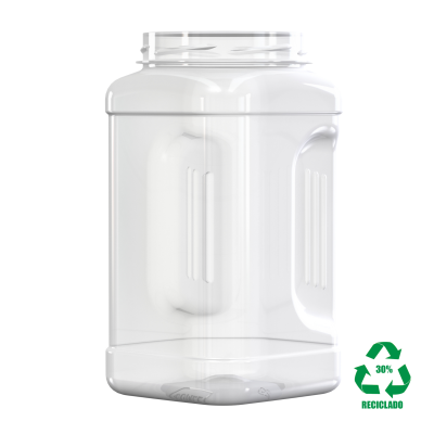 Frasco rPET(30%) 1500ml M4 quadrado c/pega B/L 89