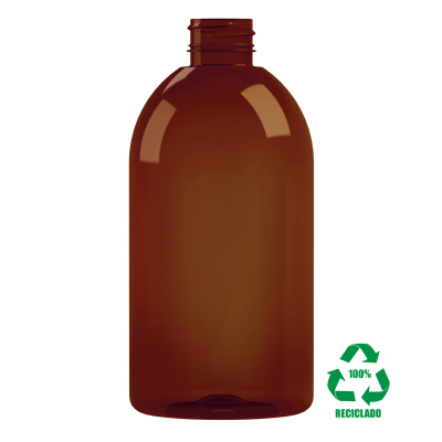 Frasco rPET(100%) 500ml M1 cilíndrico INV 28/410