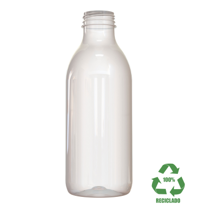 Frasco rPET(100%) 750ml M6 cilindrico 38 3E c/anel