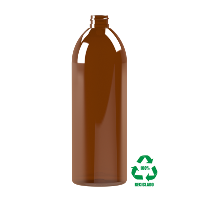 Frasco rPET(100%) 1000ml M1 cilíndrico 28/410 35gr