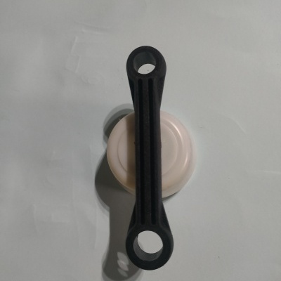 Alavanca preta com disco branco em fundo branco