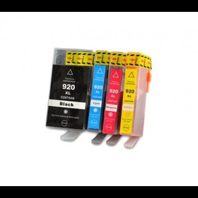 Quatro tinteiros de impressora 920 XL em Preto, Ciano, Magenta e Amarelo