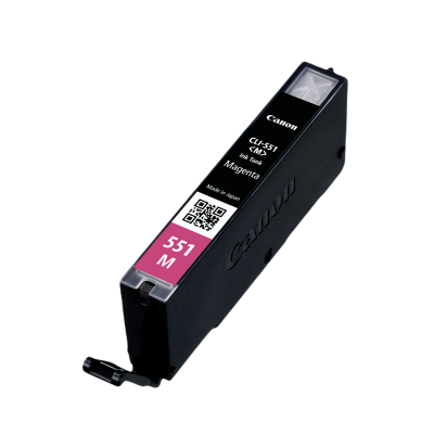 Cartucho de tinta Canon CLI-551 Magenta em plástico preto
