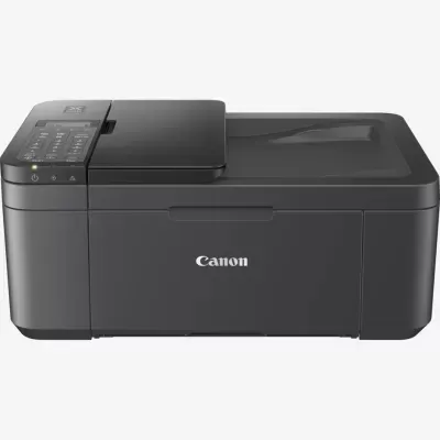 Impressora multifunções Canon preta com teclado e painel digital