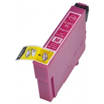 Cartucho de tinta magenta E-1813 XL em plástico com etiquetas coloridas
