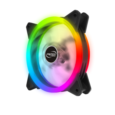Ventoinha para computador RGB FANTECH TURBO III em funcionamento