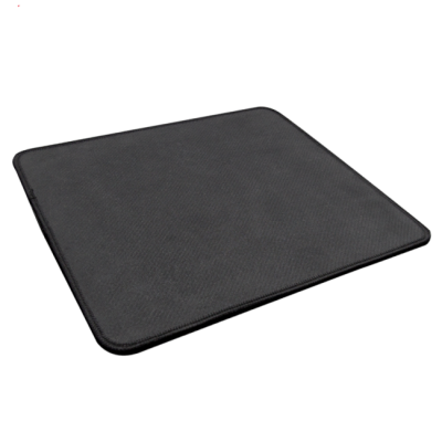 Tapete retangular preto para rato com bordas costuradas