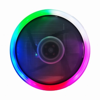 Ventoinha de computador com iluminação LED colorida ao redor