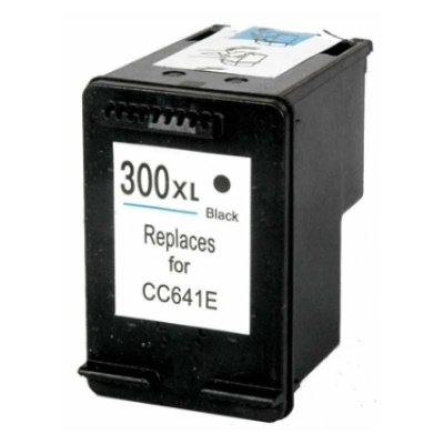Cartucho de tinta preto 300XL com etiqueta branca e texto impresso