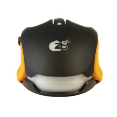 Rato de computador preto e amarelo com logótipo z8