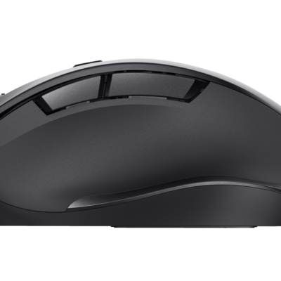 Rato de computador preto com botões laterais