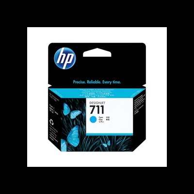 Embalagem de tinta de impressora HP DesignJet 711 ciano azul e preta