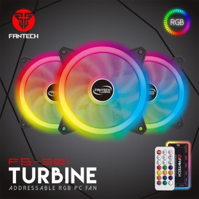 Ventoinhas PC FANTECH TURBINE FB-301 com RGB e controlo remoto
