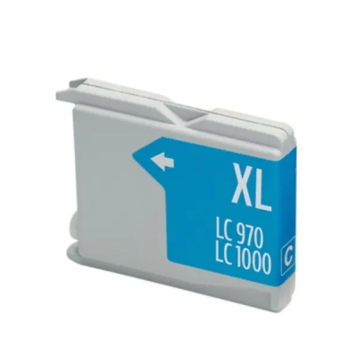 Cartucho de tinta para impressora azul e cinzento com texto XL LC 970 LC 1000