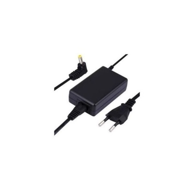 Carregador de parede preto com cabo e ficha europeia