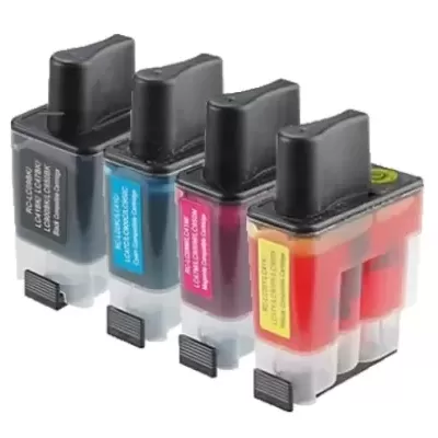 Conjunto de tinteiros para impressora em quatro cores diferentes